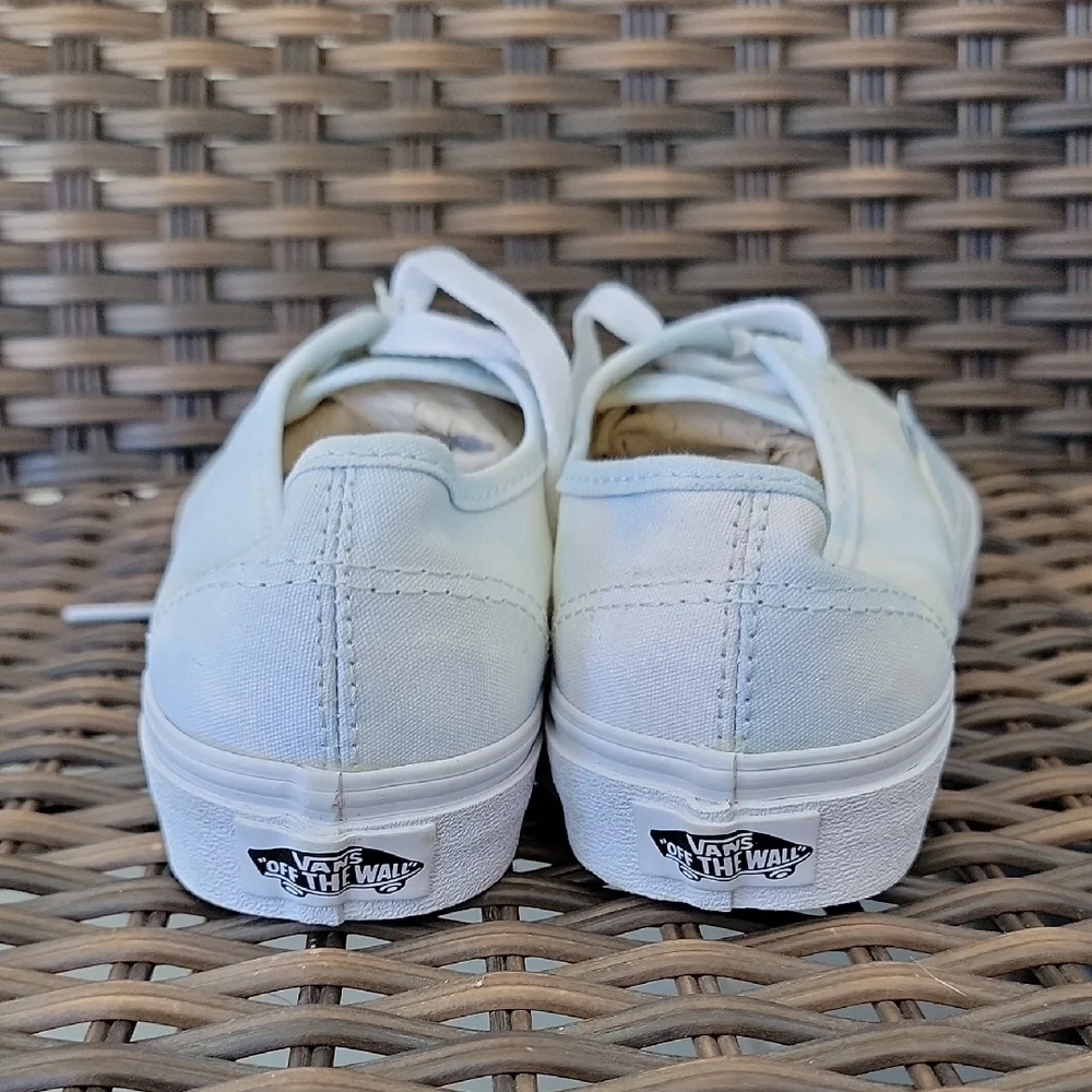 Vans Women's Sneakers in Light Blue and White Size 5.5 Womens 4 Mens - Picture 6 of 9